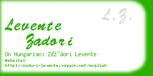 levente zadori business card